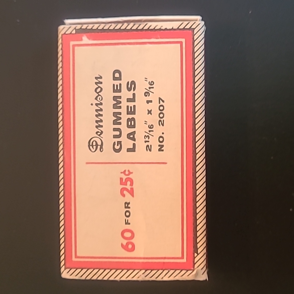 Vintage Dennison Gummed Labels